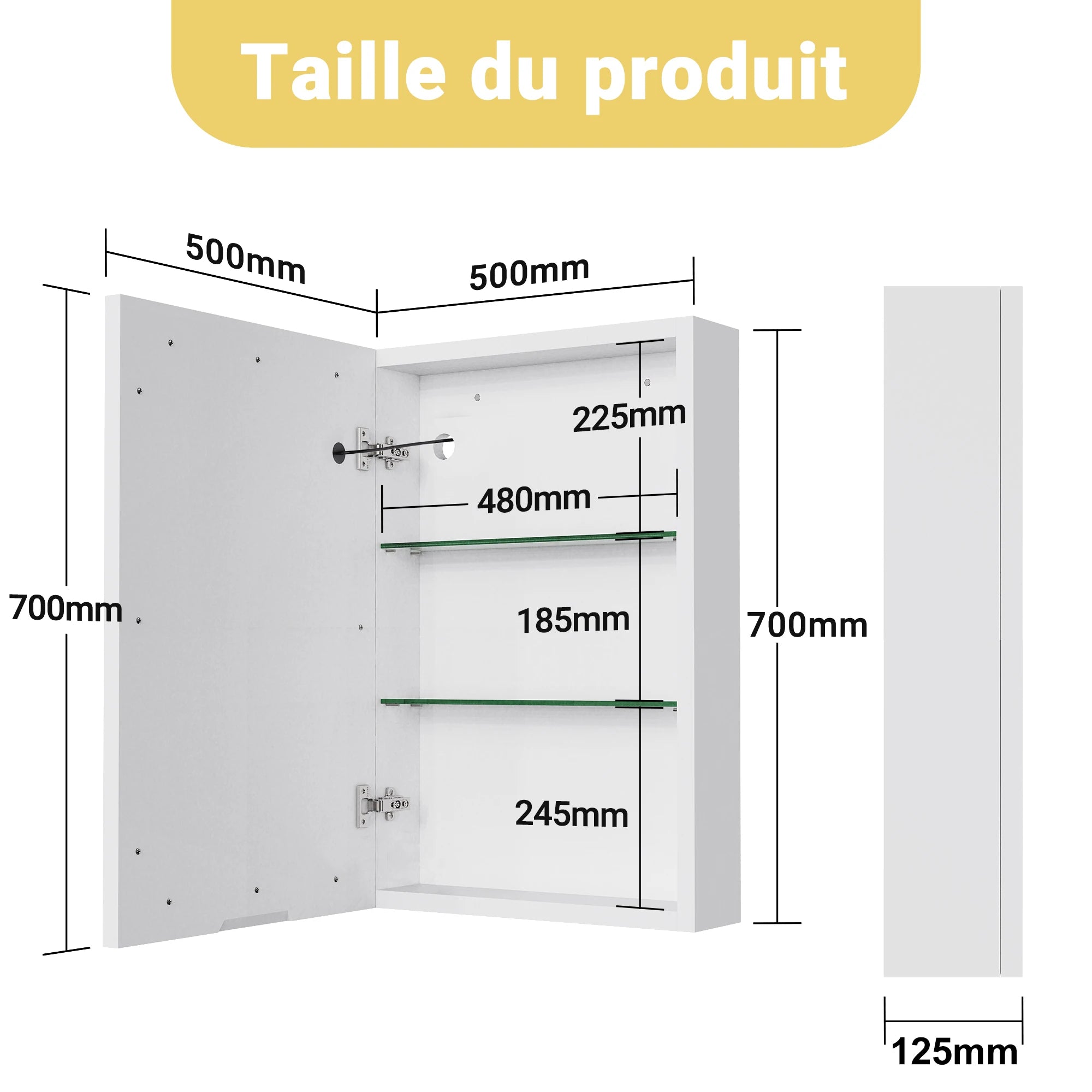 Wall Cabinet bathroom with mirror and led, mirror toilet cabinet with Led lighting 3 colors wall mirror toilet