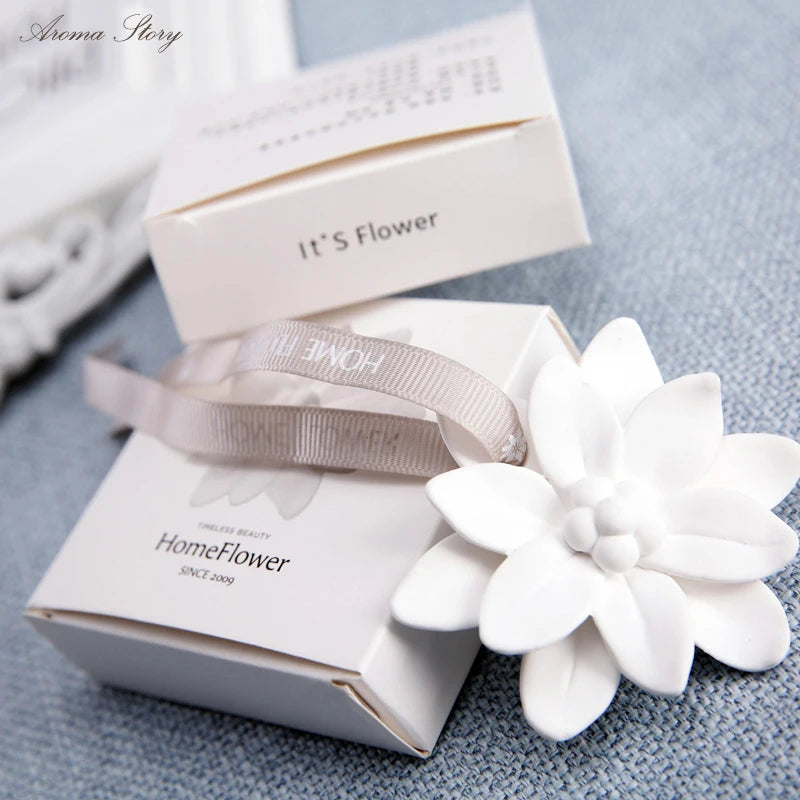 LOY Home Decor & Clothing Wear Aromeasy ceramic aromatherapy diffuser with ribbon, designed to disperse pleasant scents in the air