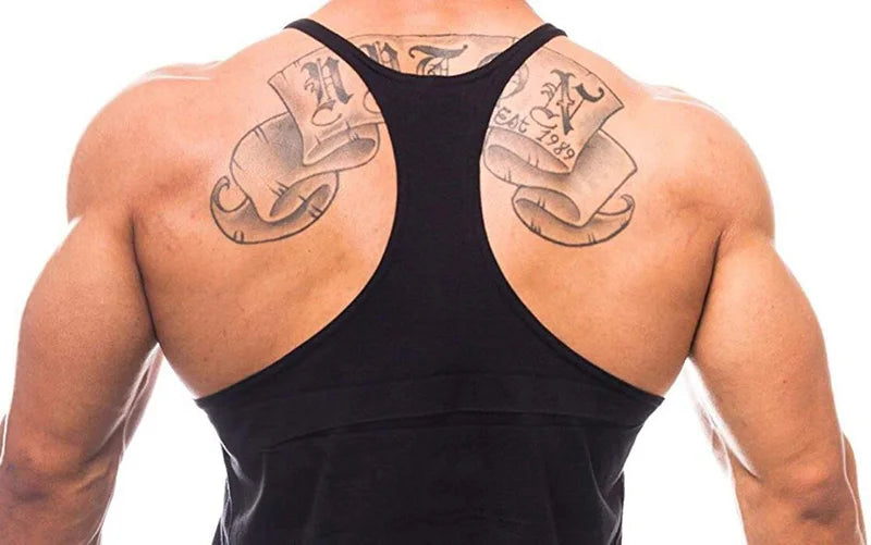 Cotton 1cm shoulder strap Bodybuilding Stringer Tank top Mens Fitness Singlets muscle shirt summer gym Clothing Sports vest