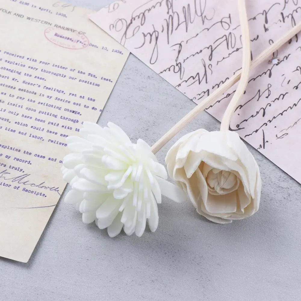 LOY Floral Aroma Oil Diffuser with decorative artificial flower and scent diffuser, showcasing a stylish home decor piece.