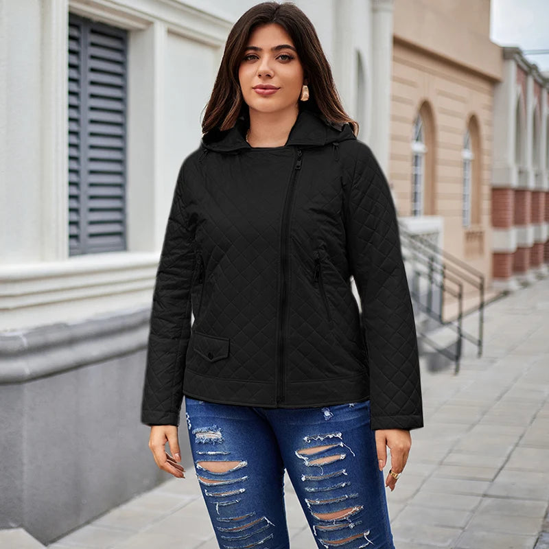 Astrid Women's Autumn Winter Parka Plus Size Woman Clothing Padding Warm Hood Casual Female Quilted Jacket Coats Slanted Zipper
