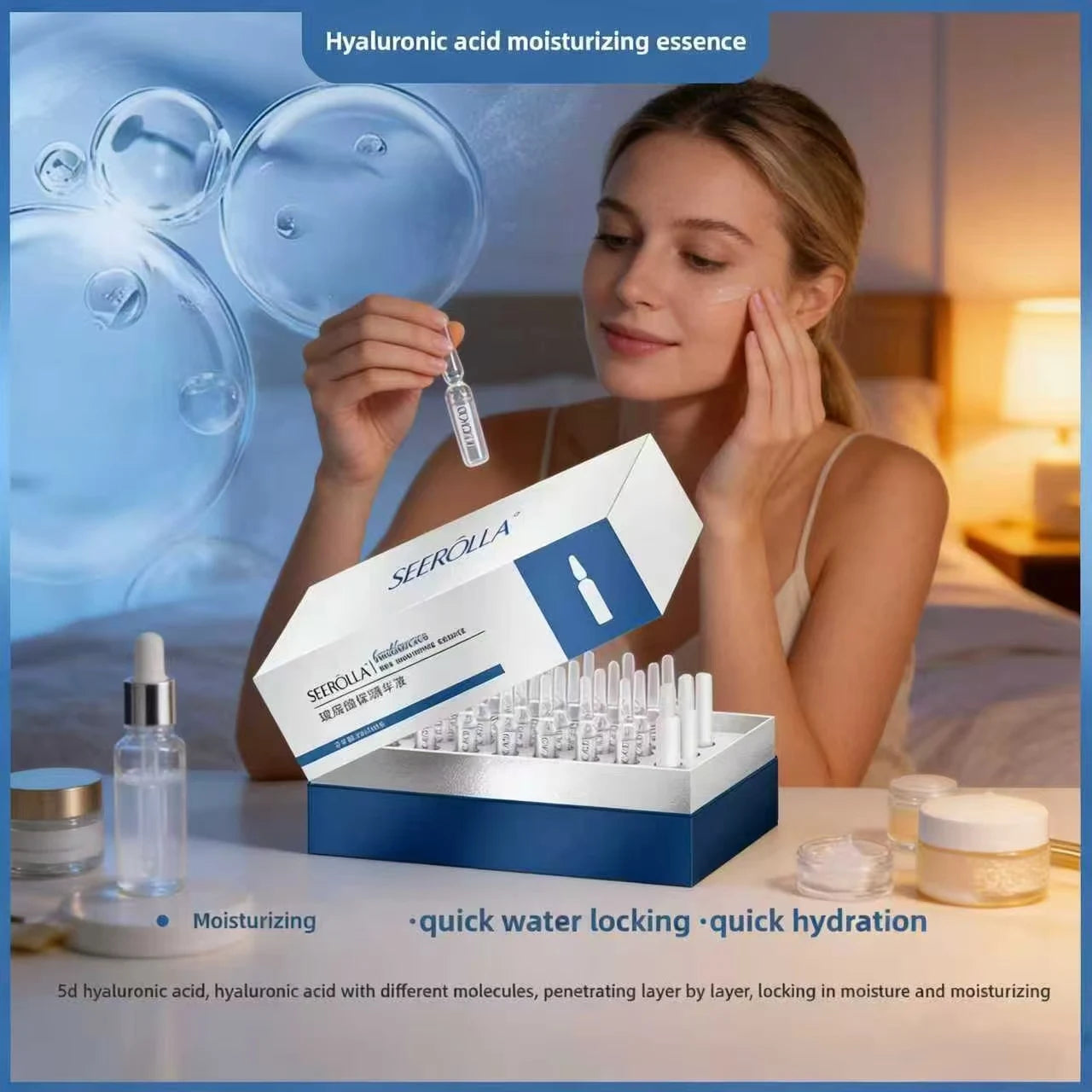 Astaxanthin Niacinamide Hyaluronic Acid Serum Anti Aging Brightening Moisturizing Face Essence For Microneedle Derma Roller