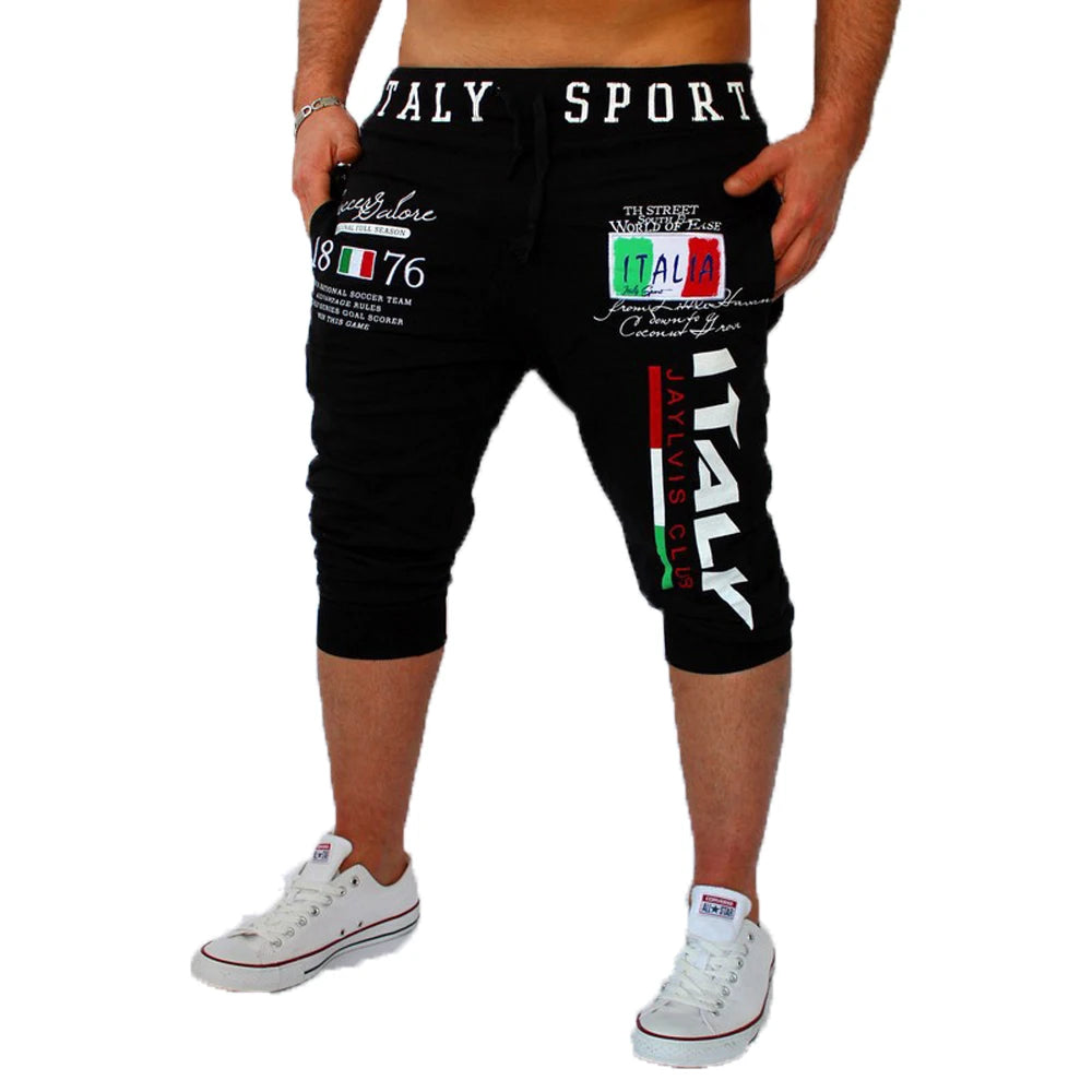 LOY Men's drawstring summer shorts with relaxed elastic fit, lightweight fabric, suitable for casual wear and comfort.