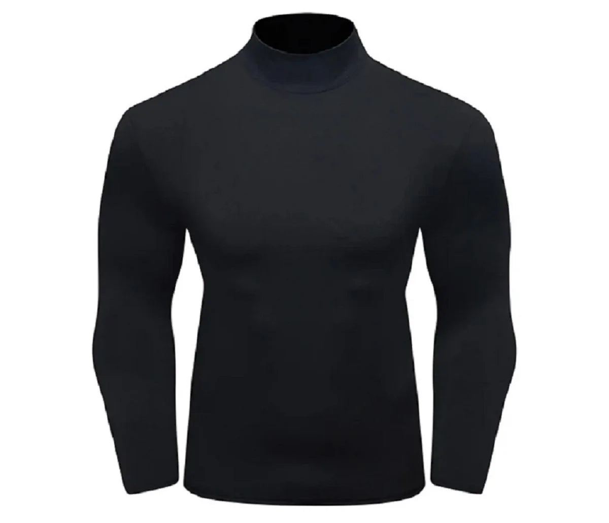 Cody Lundin White Athletic Compression Running Shirts For Men Stretchy Long Sleeve Turtleneck Slim Gym Fitness Clothes