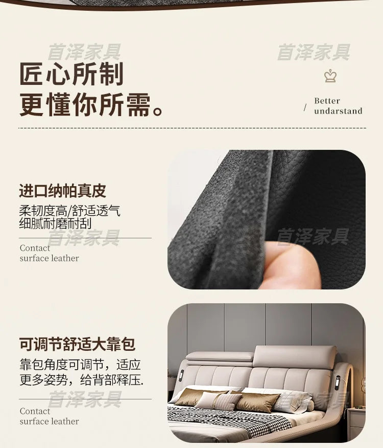 Sleeping Frame Bed Unique Minimalist Nightstands Fancy Bed Nordic Headboard Muebles Para Dormitorio Bedroom Set Furniture