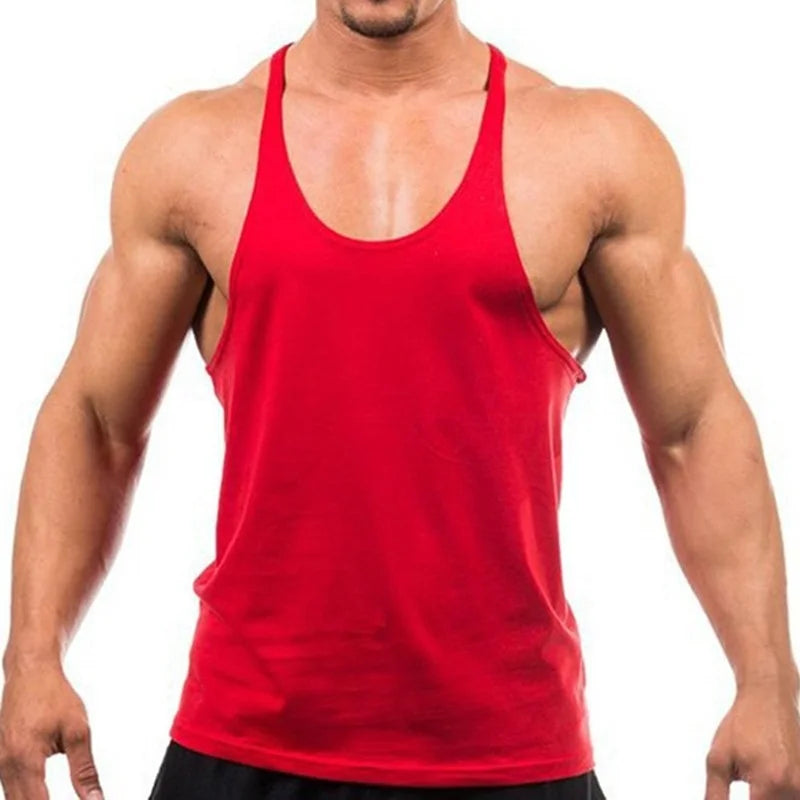 Men's Sports Gym Fitness Tank Top Y Back Fitness Lightweight Shoulder Strap Muscle Fit Tight Fitness Limit T-shirt