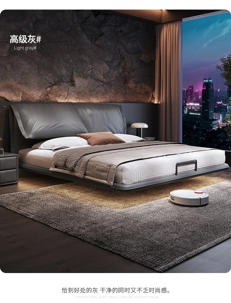 Floating Modern Bed Full Design Beauty Bedroom Queen Girls Platform Bed Safe Sleeping Letto Matrimoniale Lounge Suite Furniture