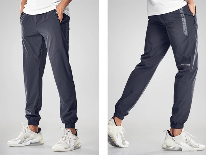 Quick Drying Sport Pants Men Running Pants With Zipper Pockets Training Joggings Sports Trousers Fitness Casual Sweatpants