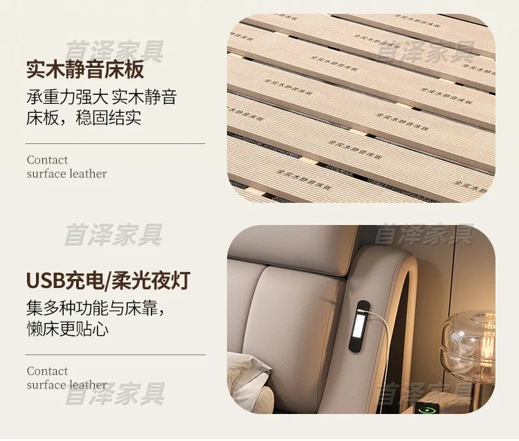 Sleeping Frame Bed Unique Minimalist Nightstands Fancy Bed Nordic Headboard Muebles Para Dormitorio Bedroom Set Furniture