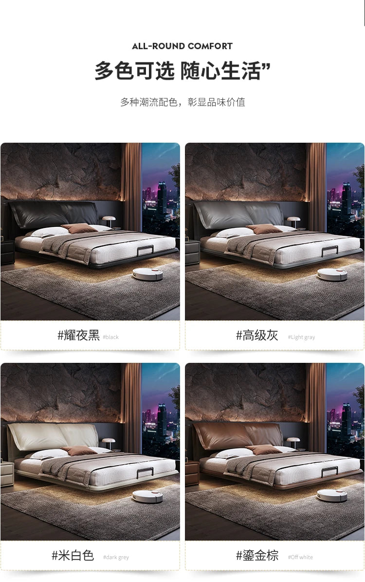 Floating Modern Bed Full Design Beauty Bedroom Queen Girls Platform Bed Safe Sleeping Letto Matrimoniale Lounge Suite Furniture