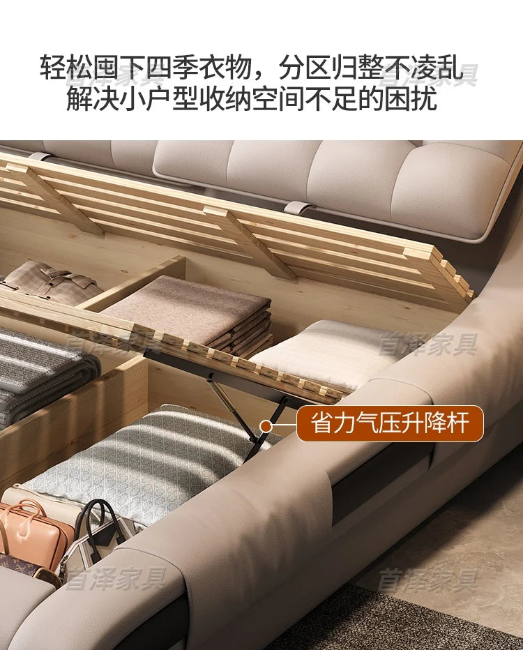 Sleeping Frame Bed Unique Minimalist Nightstands Fancy Bed Nordic Headboard Muebles Para Dormitorio Bedroom Set Furniture