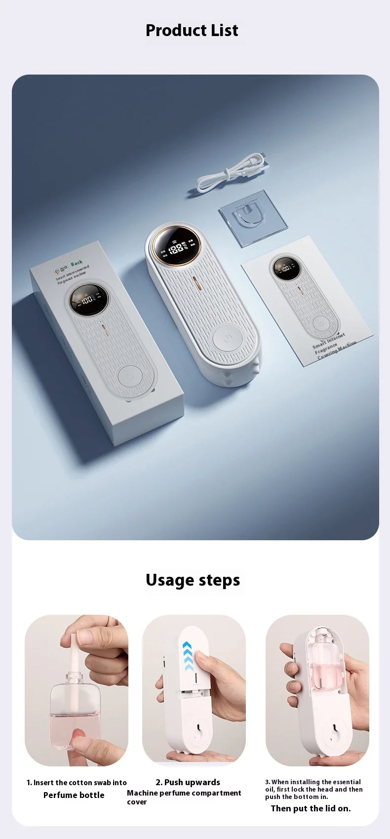 LOY Smart App-Controlled Aromatherapy Machine for intelligent scenting, featuring sleek design and customizable essential oil diffusion.