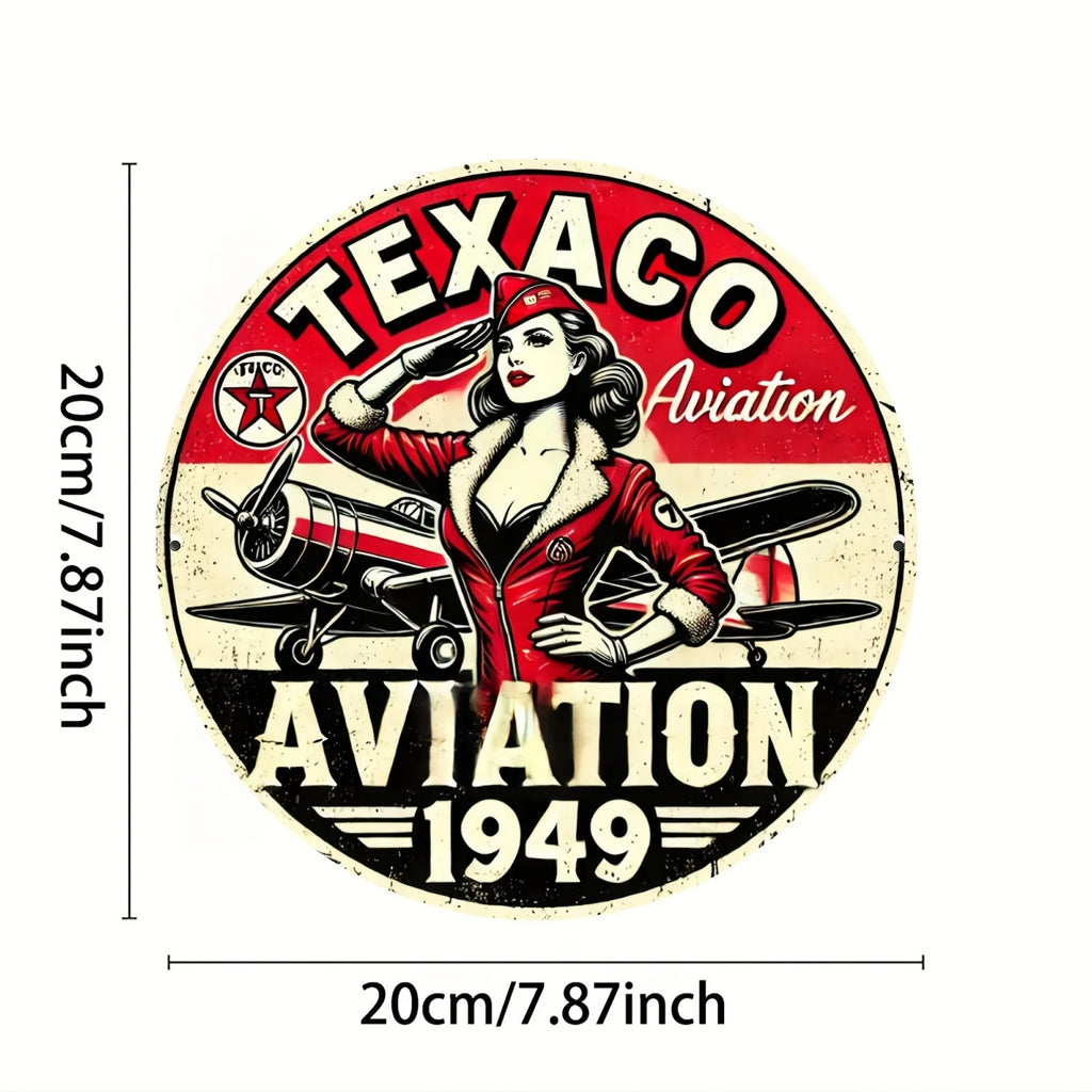 Round Wall Art for Home, Garden, Office Decor - Durable, Retro Design - Perfect Gift for Home Decor Lovers