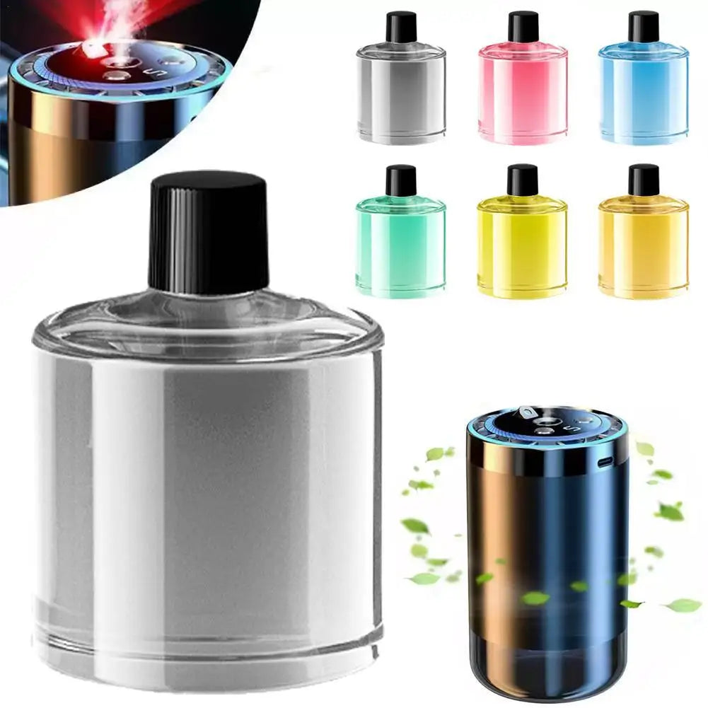 LOY Smart Car Aromatherapy Diffuser in black, compact design for in-car scenting and air purification.