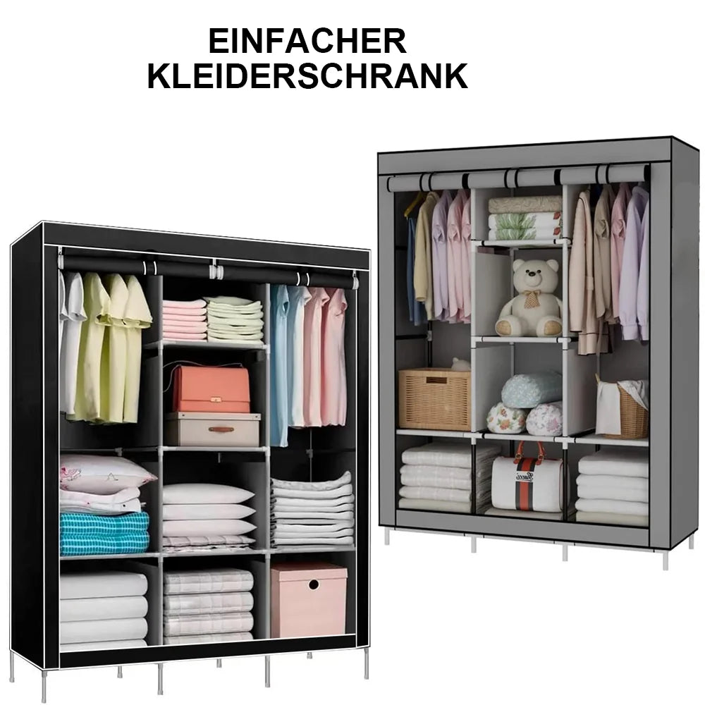 128X45X170cm Wardrobes Household Multi Layer Storage Wardrobe Dust Proof Foldable Clothing Hanger Bedroom Clothing Cabinet