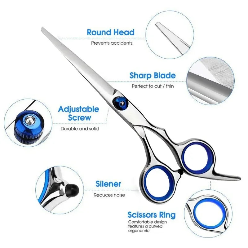 Hairdressing Scissors Stainless Steel Professional Hairdressing Scissors Cutting Thinning Scissors Barber Shear Home Salon