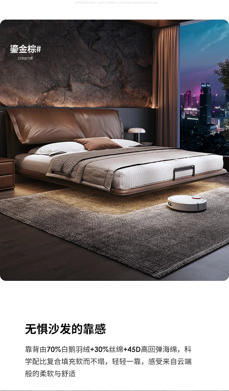 Floating Modern Bed Full Design Beauty Bedroom Queen Girls Platform Bed Safe Sleeping Letto Matrimoniale Lounge Suite Furniture