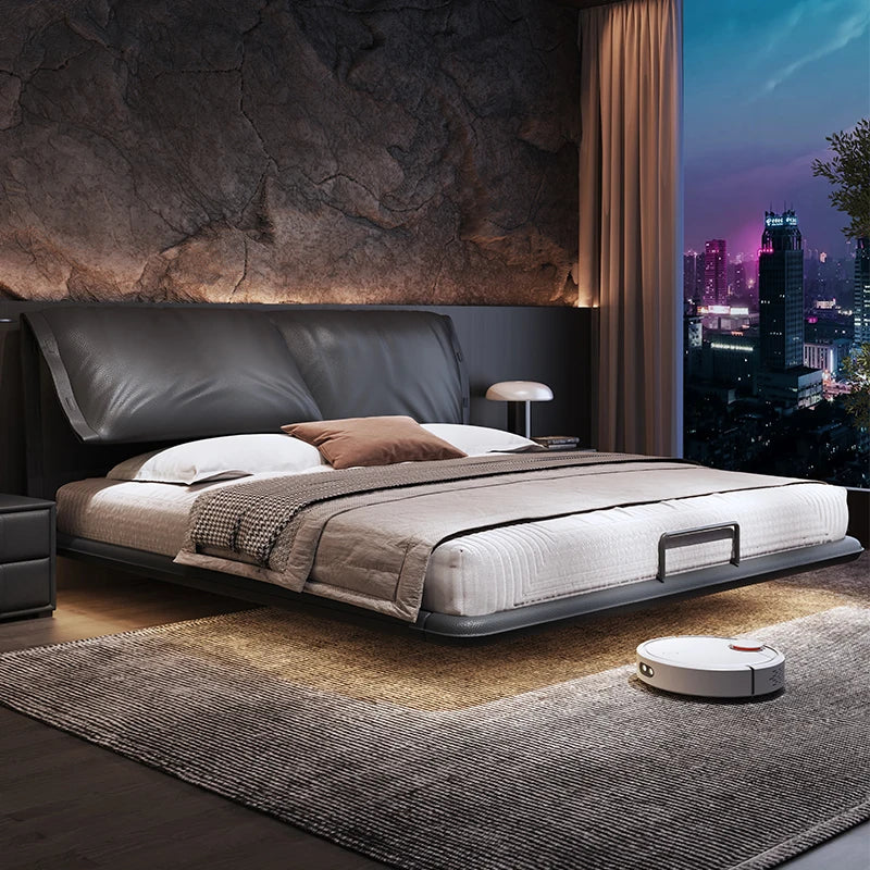 Floating Modern Bed Full Design Beauty Bedroom Queen Girls Platform Bed Safe Sleeping Letto Matrimoniale Lounge Suite Furniture