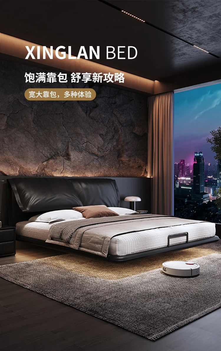 Floating Modern Bed Full Design Beauty Bedroom Queen Girls Platform Bed Safe Sleeping Letto Matrimoniale Lounge Suite Furniture
