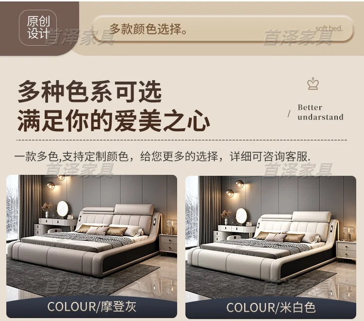 Sleeping Frame Bed Unique Minimalist Nightstands Fancy Bed Nordic Headboard Muebles Para Dormitorio Bedroom Set Furniture