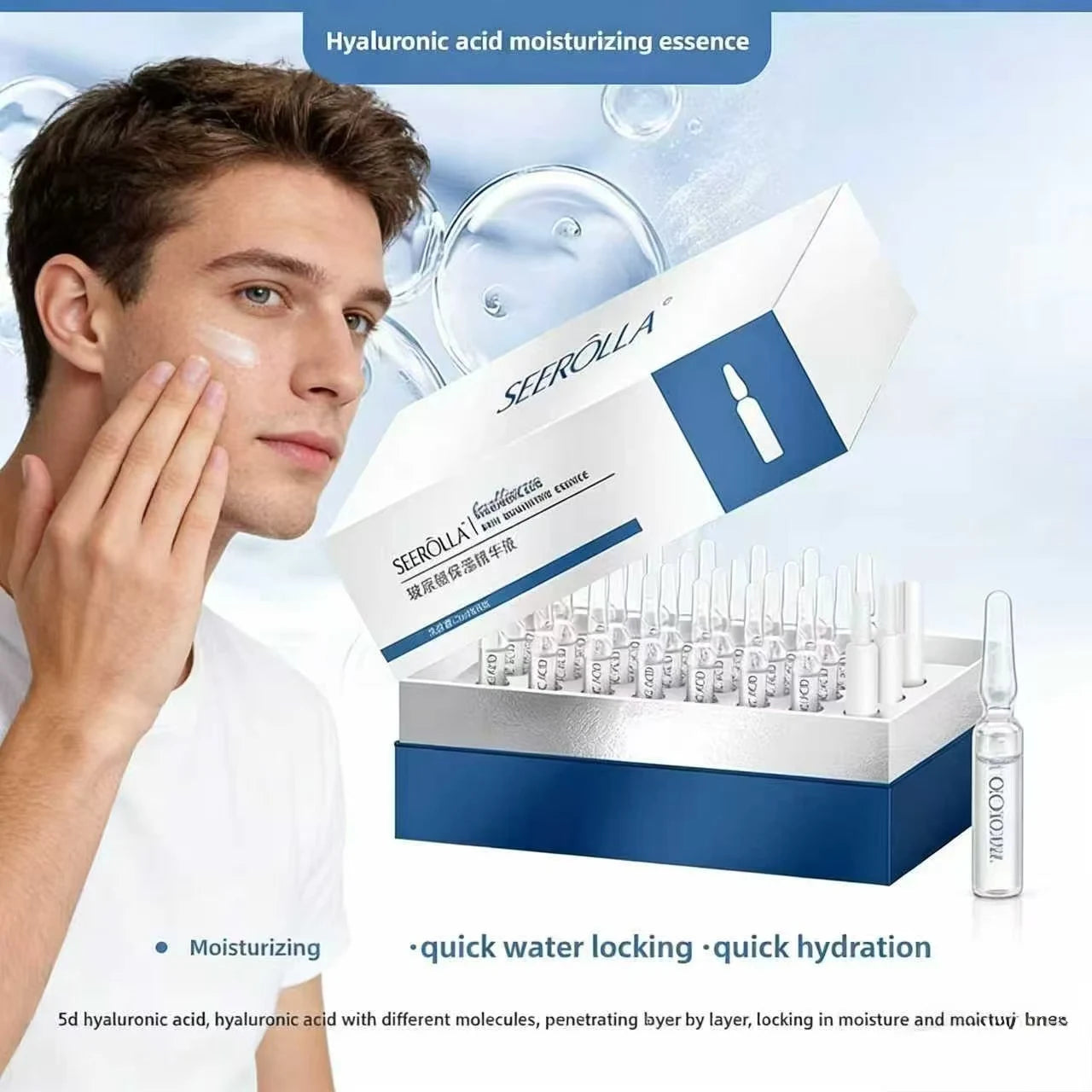 Astaxanthin Niacinamide Hyaluronic Acid Serum Anti Aging Brightening Moisturizing Face Essence For Microneedle Derma Roller