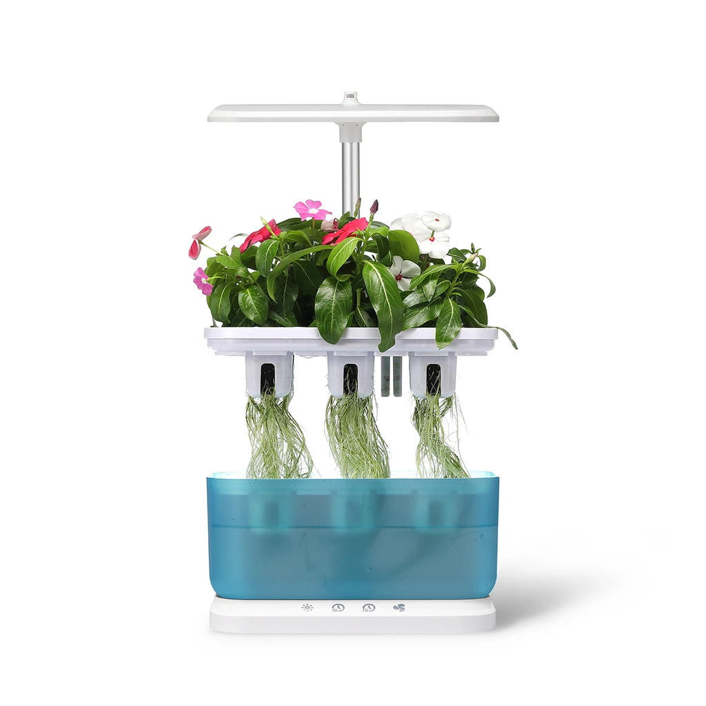 Indoor Home Mini Smart Garden Kit Hydroponic Planter Growing System Self Watering Flower Pots with Led Light