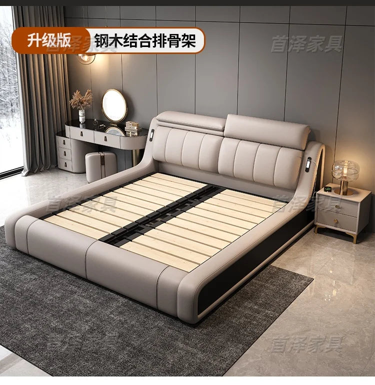 Sleeping Frame Bed Unique Minimalist Nightstands Fancy Bed Nordic Headboard Muebles Para Dormitorio Bedroom Set Furniture