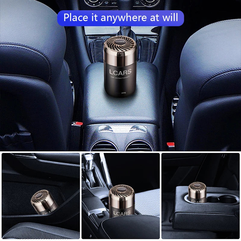 LOY Car Odor-Eliminating Aromatherapy bottle with fresh drive scent, designed to eliminate odors and freshen vehicle interiors.