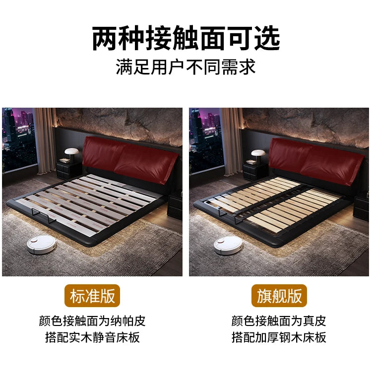 Floating Modern Bed Full Design Beauty Bedroom Queen Girls Platform Bed Safe Sleeping Letto Matrimoniale Lounge Suite Furniture