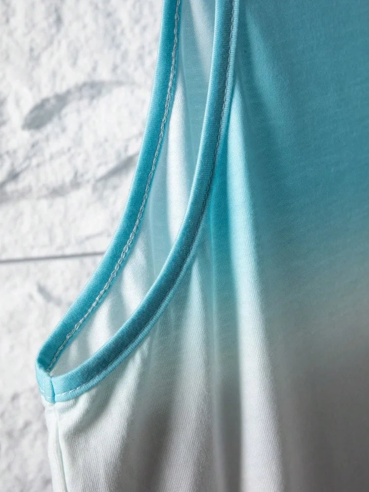 Summer Casual Style Men's Vest Coconut Tree Logo Solid Color Sleeveless Fitness Top Men's Fashion Outdoor Fitness Vest Clothing