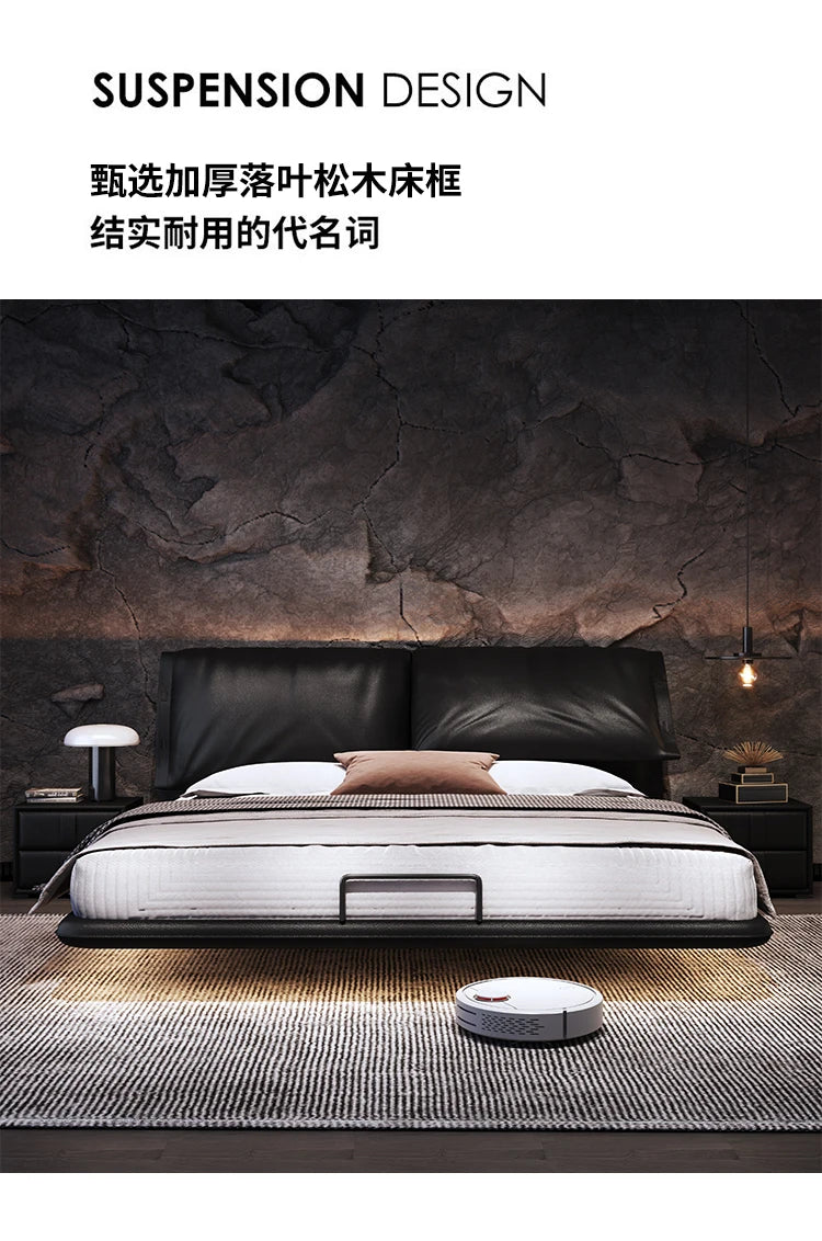 Floating Modern Bed Full Design Beauty Bedroom Queen Girls Platform Bed Safe Sleeping Letto Matrimoniale Lounge Suite Furniture