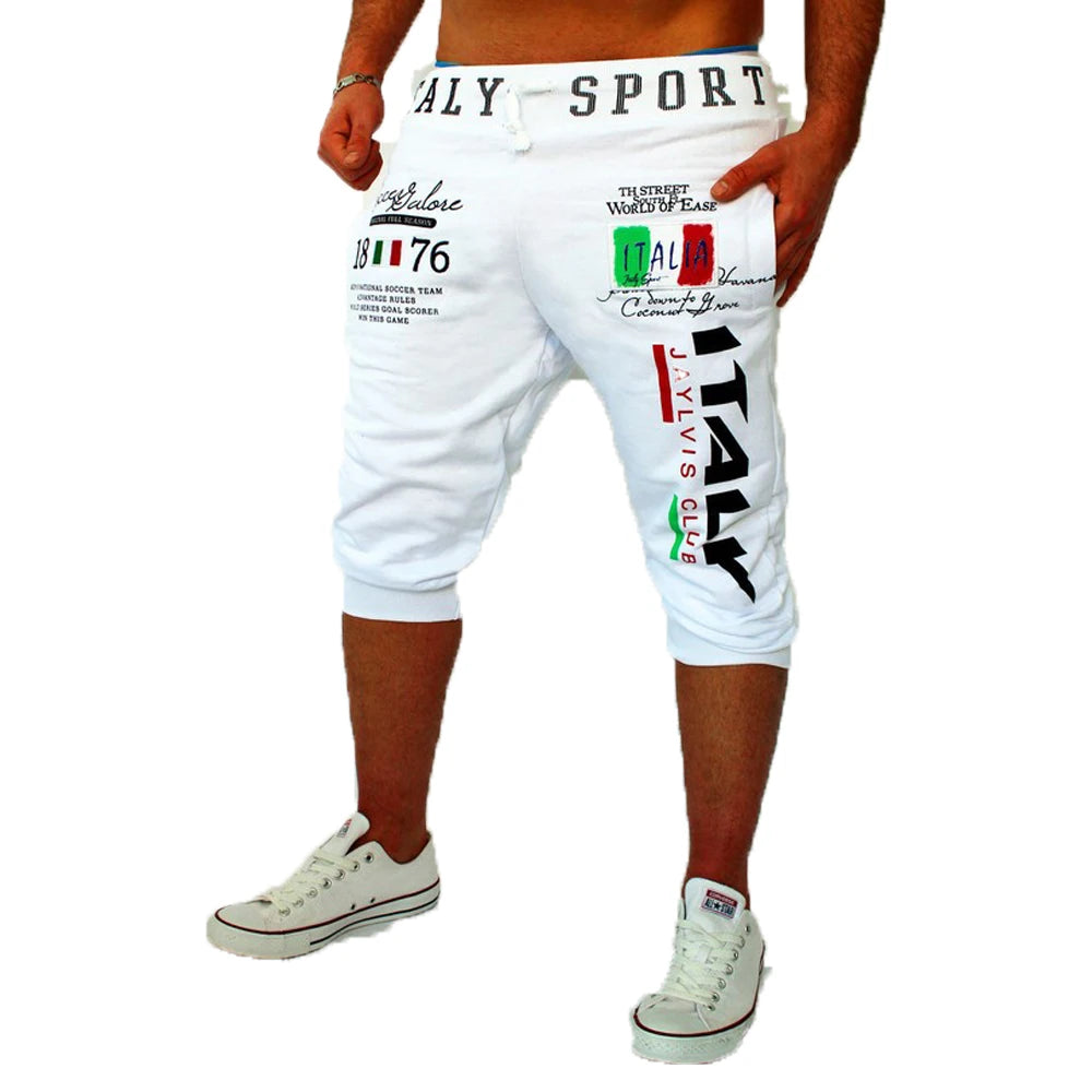 LOY men's drawstring summer shorts with relaxed elastic fit, featuring lightweight fabric and casual style for warm weather.