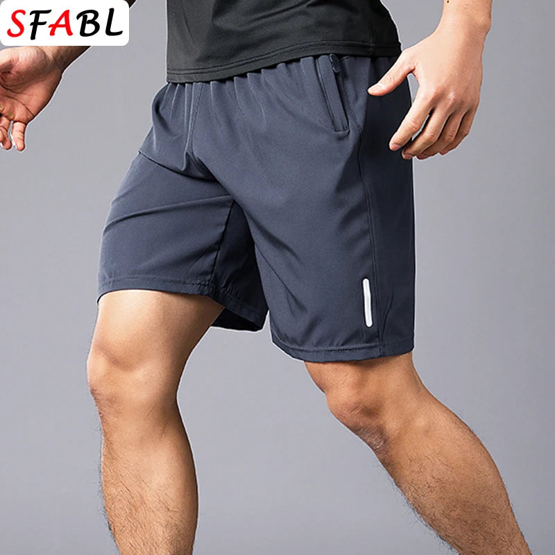 New Men's Shorts Gym Fitness Quick Dry Summer Casual Shorts Men Basic Solid Color Short Pants Running Jogging Beach Shorts Men