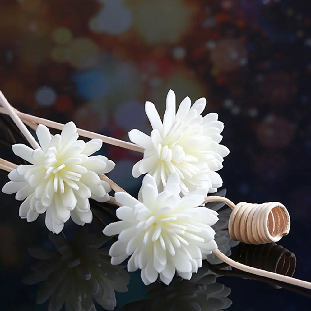 LOY Floral Aroma Oil Diffuser with decorative artificial flowers, showcasing a stylish scent diffuser from LOY Home Decor and Clothing Wear.