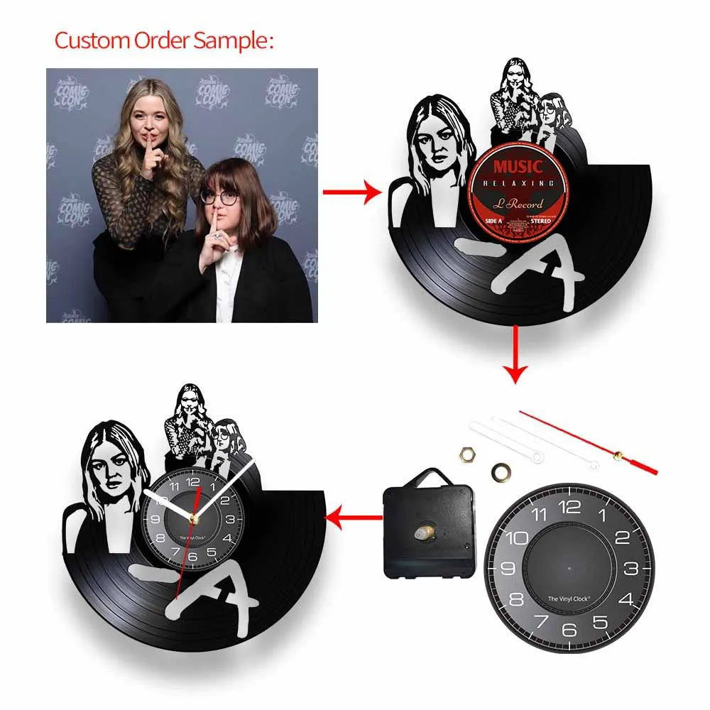 Darts Wall Art Man Cave Game Room Decoration Modern Wall Clock Dart Board Pub Bar Darts Game Night Club Vinyl Record Wall Clock