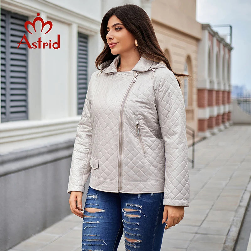 Astrid Women's Autumn Winter Parka Plus Size Woman Clothing Padding Warm Hood Casual Female Quilted Jacket Coats Slanted Zipper