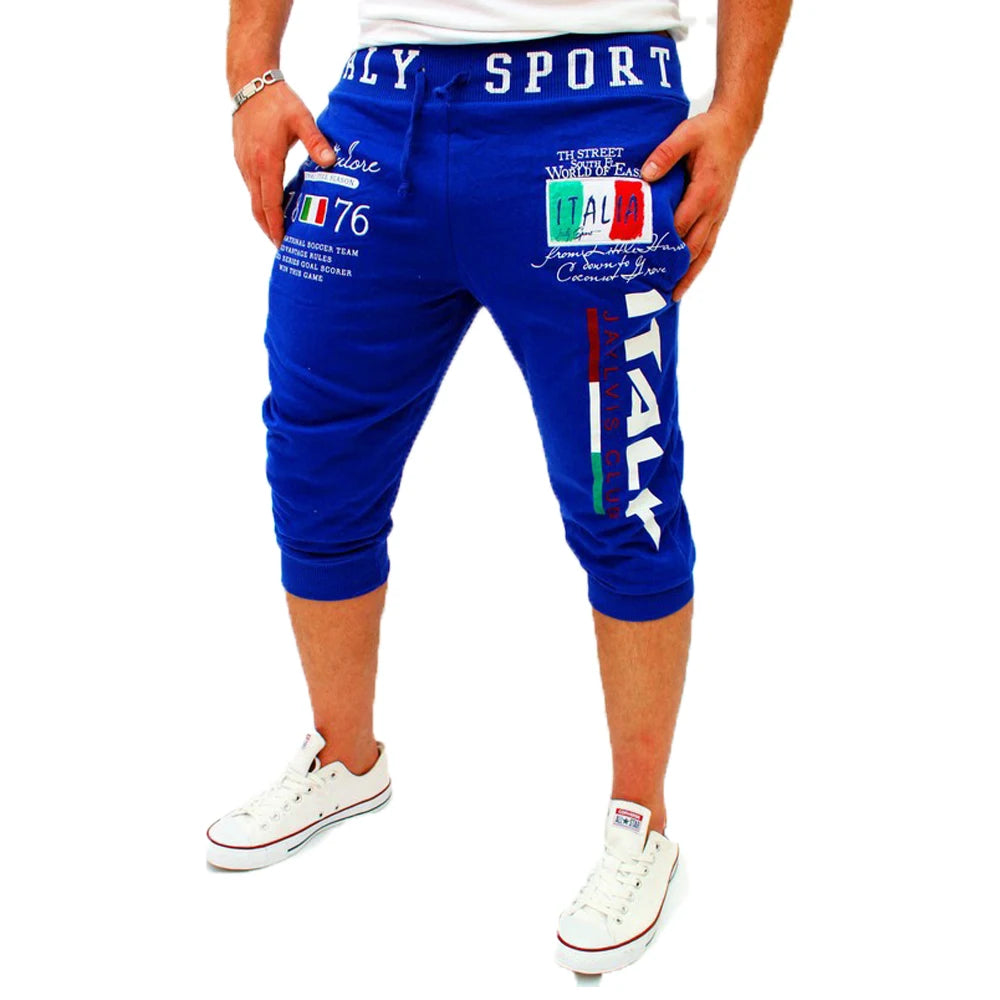 LOY Men's summer shorts with drawstring waist, relaxed fit, elastic waistband, suitable for casual wear and warm weather.