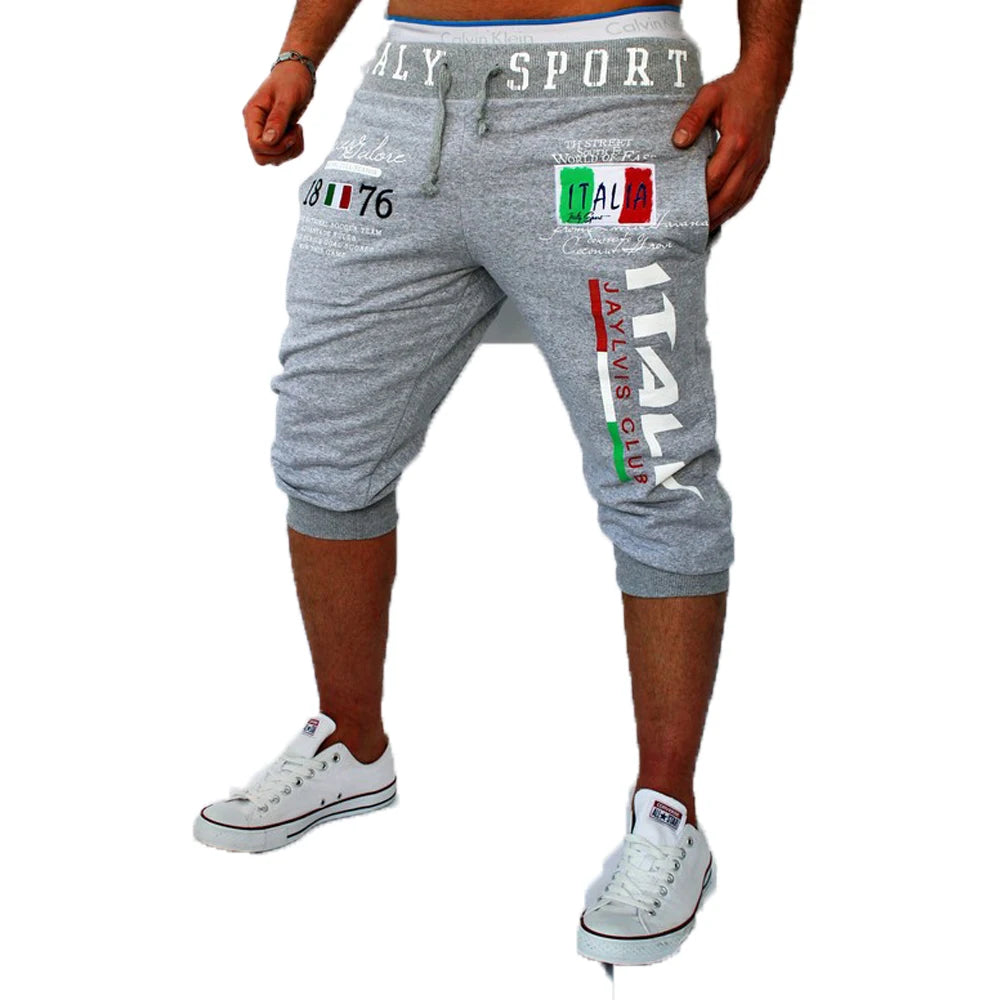 LOY Men's summer shorts with drawstring, relaxed elastic fit, lightweight fabric, suitable for casual wear.