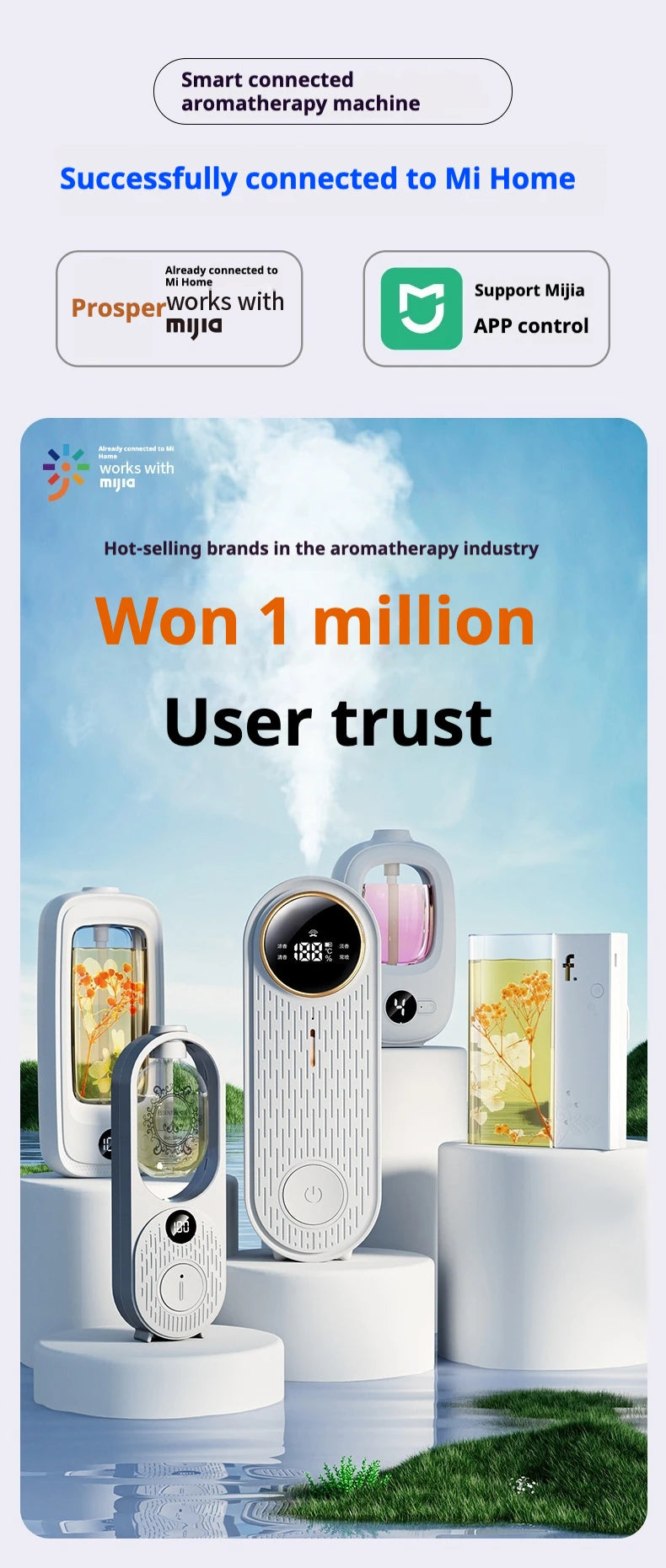 LOY Smart App-Controlled Aromatherapy Machine for intelligent scenting, featuring sleek design and digital controls.