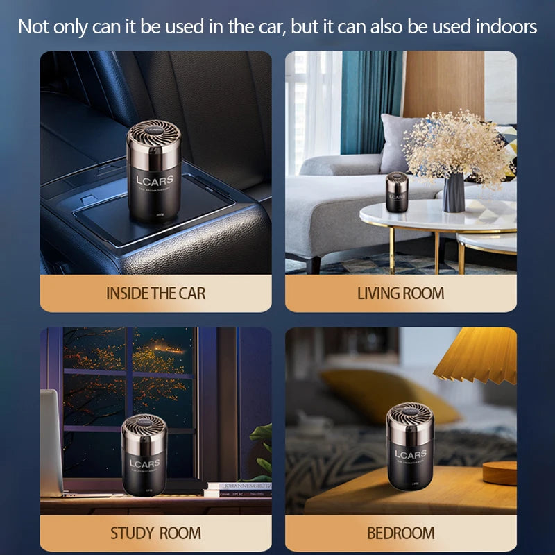 LOY Car Odor-Eliminating Aromatherapy diffuser with fresh drive scent, designed for effective in-car air freshening and odor removal.