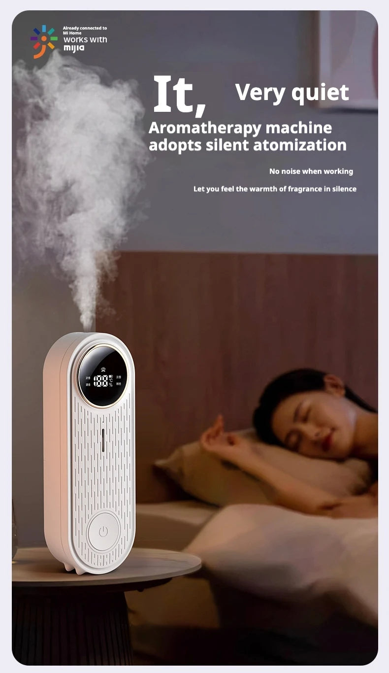 LOY Smart App-Controlled Aromatherapy Machine for intelligent scenting, featuring sleek design and digital controls for home aroma therapy.