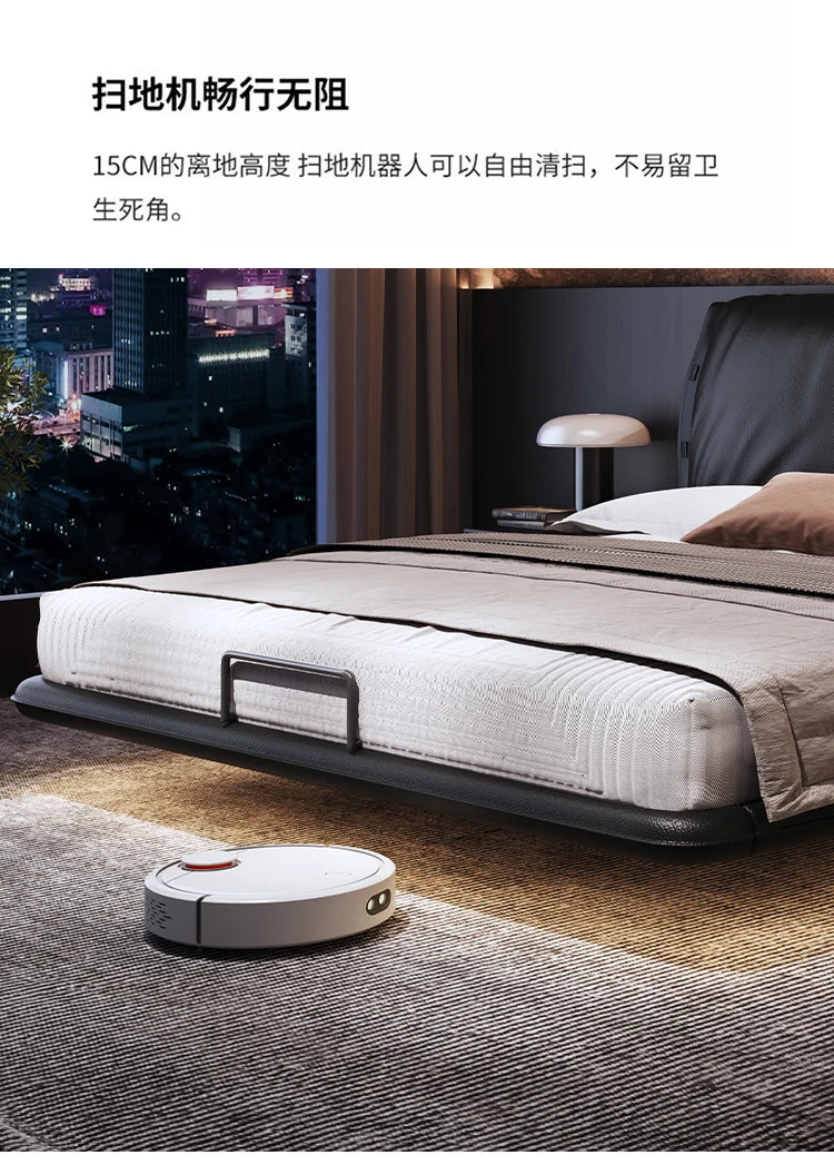 Floating Modern Bed Full Design Beauty Bedroom Queen Girls Platform Bed Safe Sleeping Letto Matrimoniale Lounge Suite Furniture