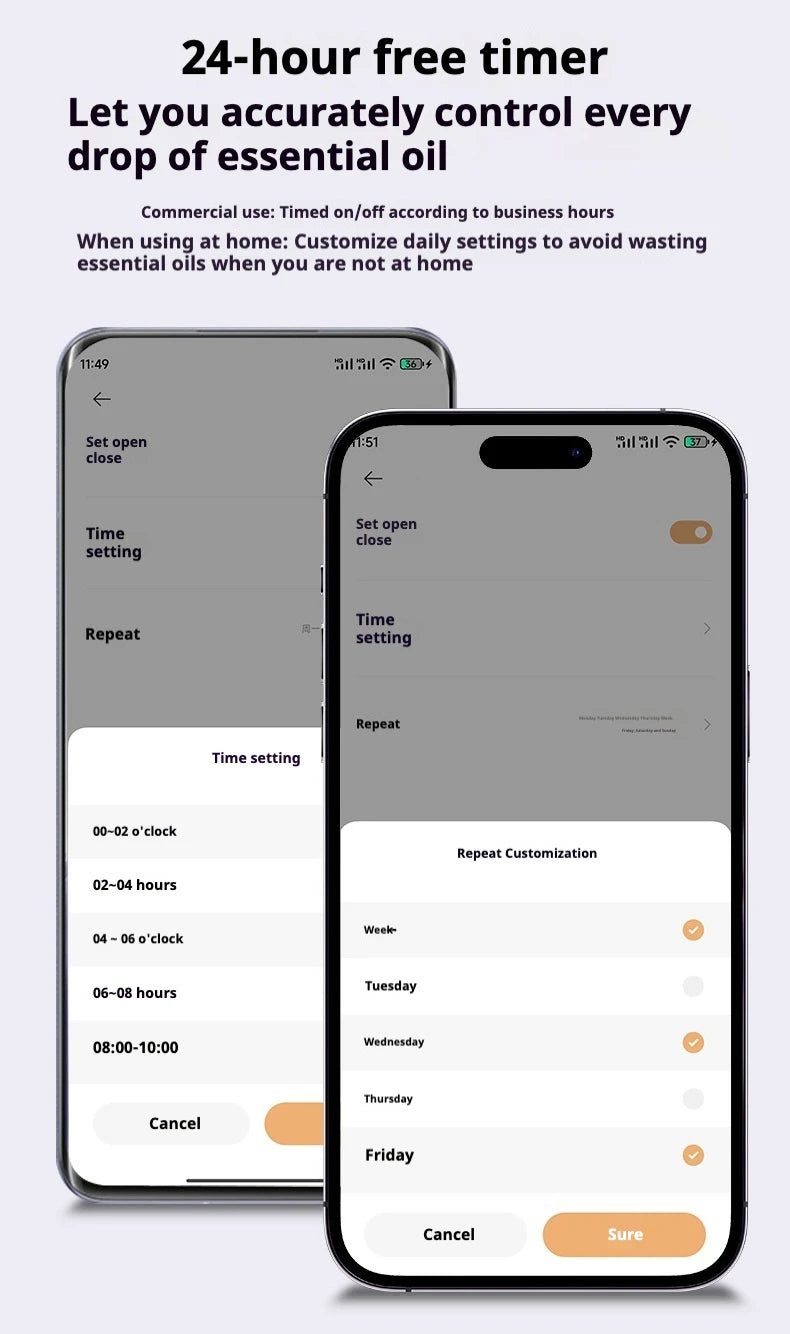 LOY Smart App-Controlled Aromatherapy Machine with sleek design, featuring digital controls and scent diffuser for home aromatherapy.
