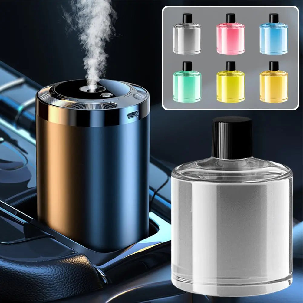 LOY Smart Car Aromatherapy Diffuser in white, compact in-car scenting device with adjustable settings for a calming aroma experience.