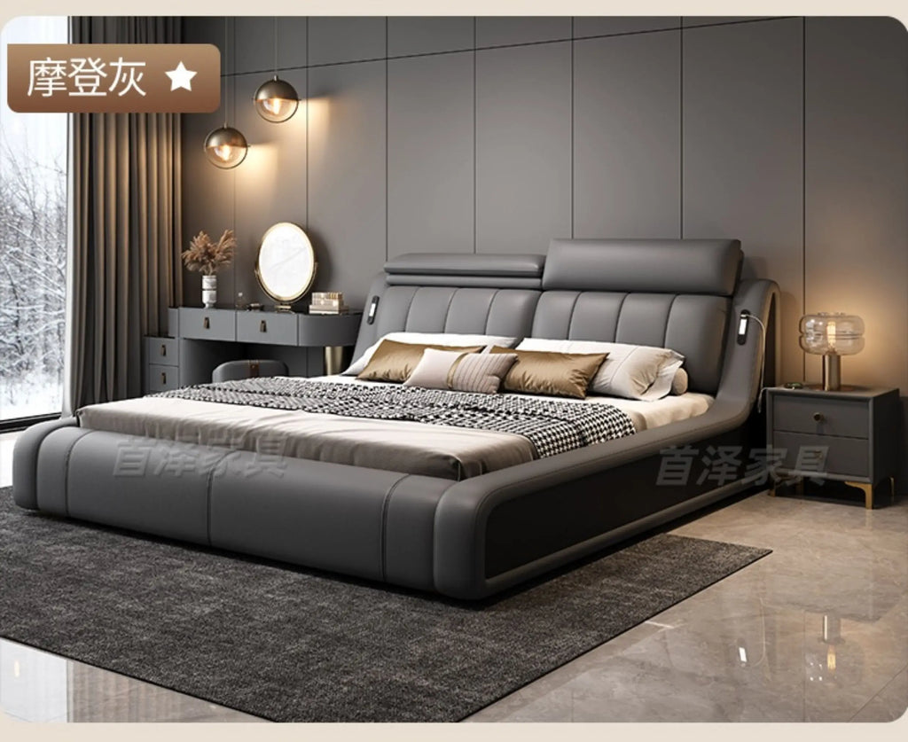 Sleeping Frame Bed Unique Minimalist Nightstands Fancy Bed Nordic Headboard Muebles Para Dormitorio Bedroom Set Furniture