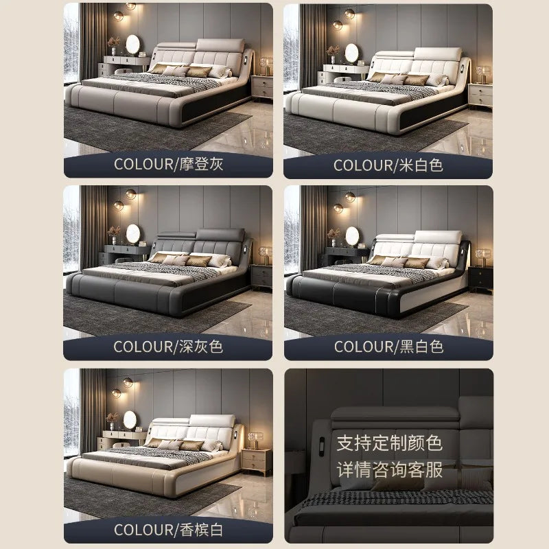 Sleeping Frame Bed Unique Minimalist Nightstands Fancy Bed Nordic Headboard Muebles Para Dormitorio Bedroom Set Furniture