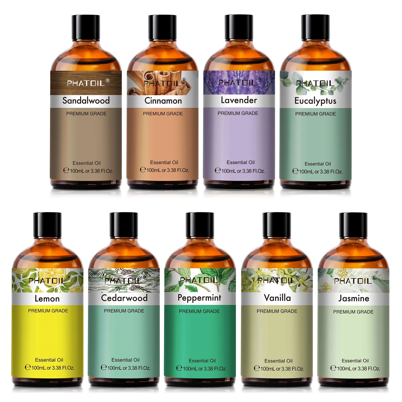 LOY Aromatherapy Essential Oil bottle featuring Skin Care & Wellness blend, with a dropper and natural ingredients visible.