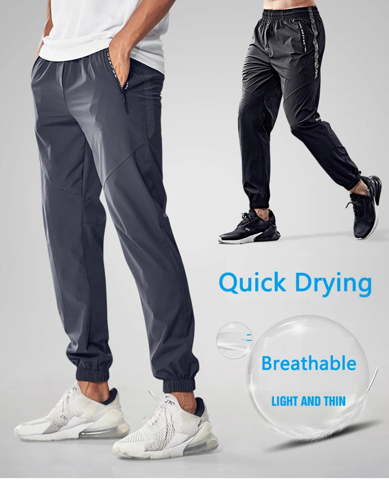 Quick Drying Sport Pants Men Running Pants With Zipper Pockets Training Joggings Sports Trousers Fitness Casual Sweatpants