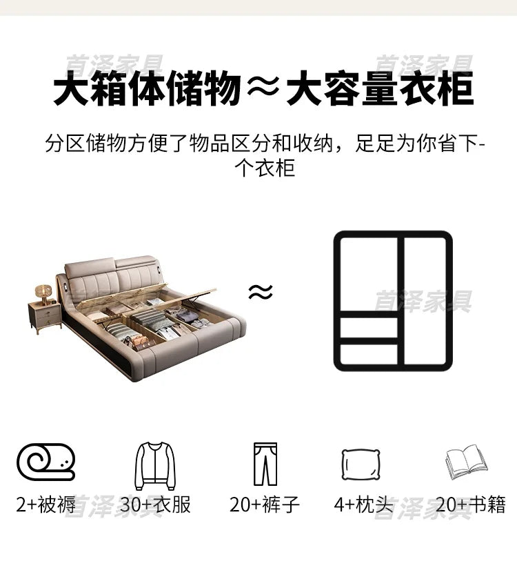 Sleeping Frame Bed Unique Minimalist Nightstands Fancy Bed Nordic Headboard Muebles Para Dormitorio Bedroom Set Furniture