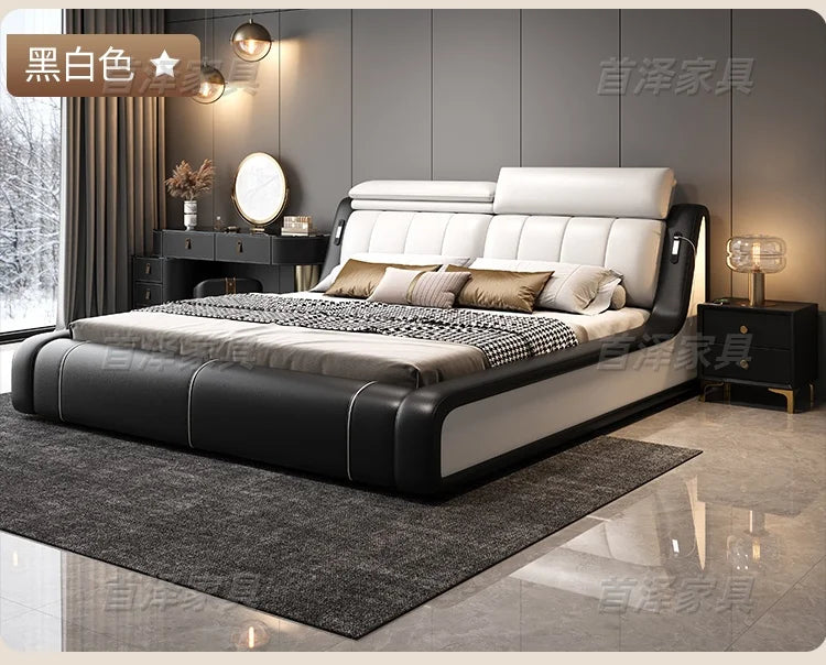 Sleeping Frame Bed Unique Minimalist Nightstands Fancy Bed Nordic Headboard Muebles Para Dormitorio Bedroom Set Furniture